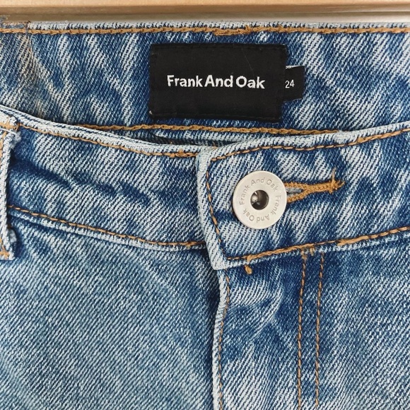 {sold} Frank and Oak High Rise Denim Sz 24 - Picture 2 of 3